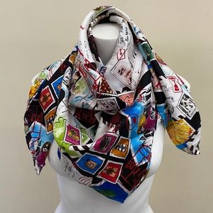 Henri Bendel New York Postcards scarf
